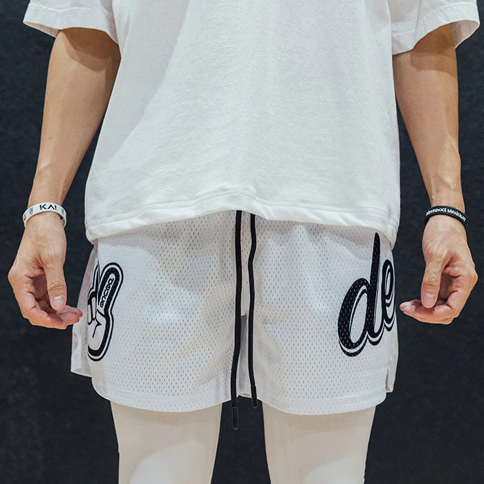 DEUCE MESH SHORTS | BLACK/WHITE