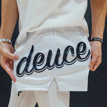 DEUCE MESH SHORTS | BLACK/WHITE