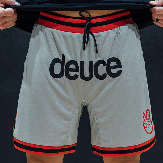 DEUCE VIBE SHORTS | GREY/RED