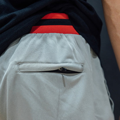 DEUCE VIBE SHORTS | GREY/RED