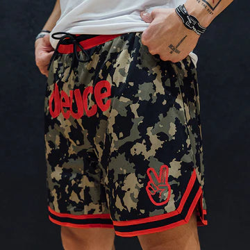 DEUCE VIBE SHORTS | CAMO RED