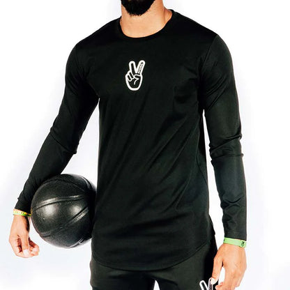 DEUCE ATHLETIC LONG SLEEVE SHIRT | BLACK