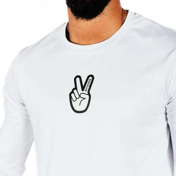 DEUCE ATHLETIC LONG SLEEVE SHIRT | WHITE