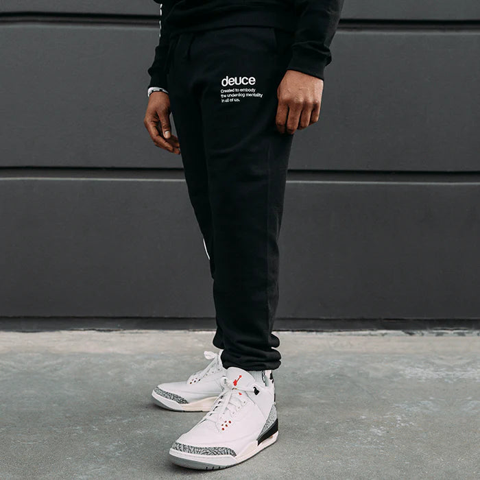 DEUCE PREMIUM SWEAT PANTS | BLACK