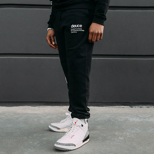 DEUCE PREMIUM SWEAT PANTS | BLACK