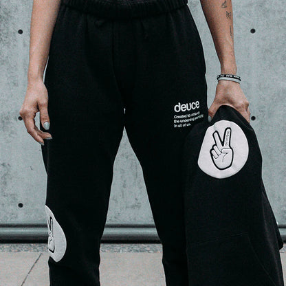 DEUCE PREMIUM SWEAT PANTS | BLACK