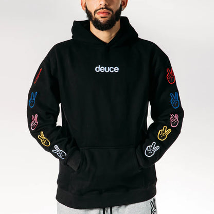 DEUCE PEACE STREET HOODIE | BLACK