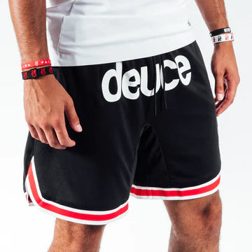 DEUCE VIBE SHORTS | BLACK/RED/WHITE