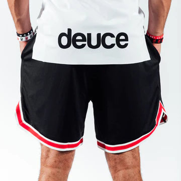 DEUCE VIBE SHORTS | BLACK/RED/WHITE