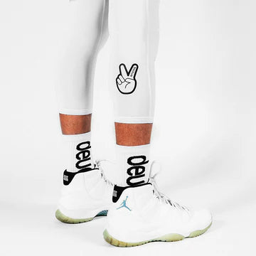 DEUCE 3 4 BASKETBALL TIGHTS WHITE Deuce brand EU